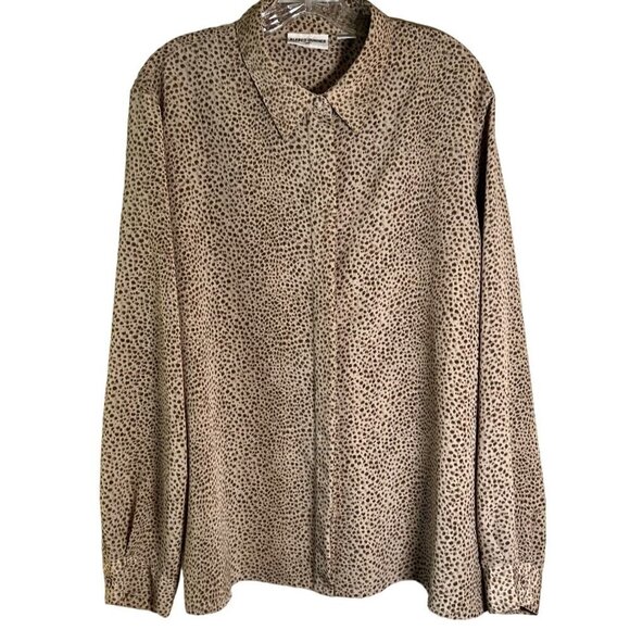 ALFRED Dunner Animal Print Women's Plus Size Button Down Top Size 20 - Picture 2 of 12